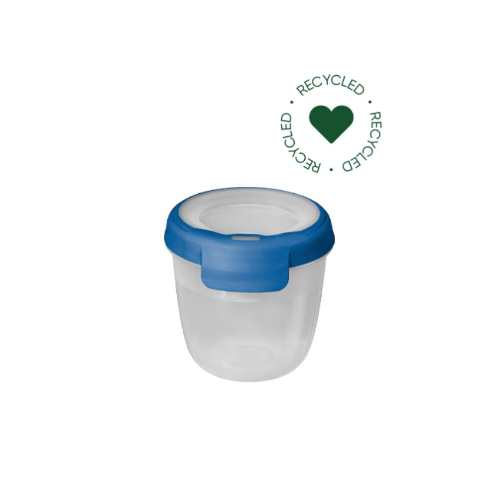 Grand Chef Eco Vershoudbakje 0,4L Rond Transparant/Donkerblauw