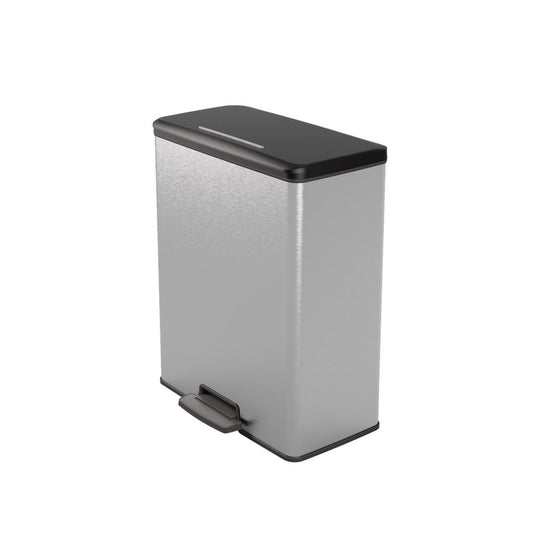 Deco Bin pedaalemmer 65L Zilver metallic