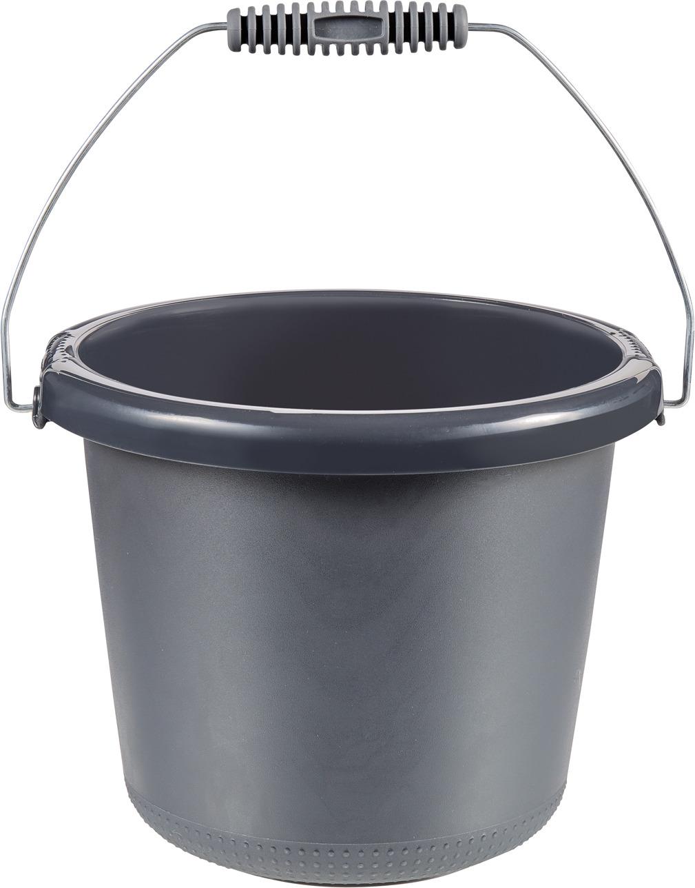 Emmer 5 liter met stalen hengsel antraciet diameter24x19cm