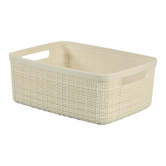 Jute mandje S 5 liter Offwhite 26,5x20x10,5cm