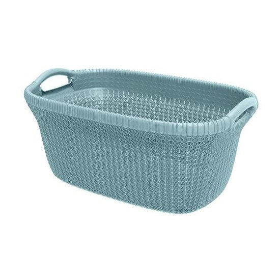 Knit wasmand 40 liter misty blue 60x39x27cm