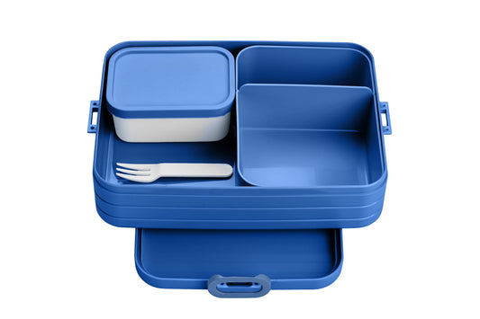 Bento lunchbox take a break large vivid blue