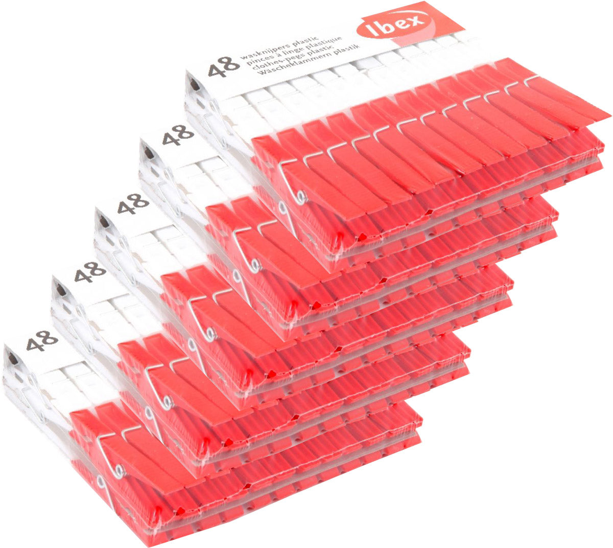 Wasknijpers plastic 48st.5sets