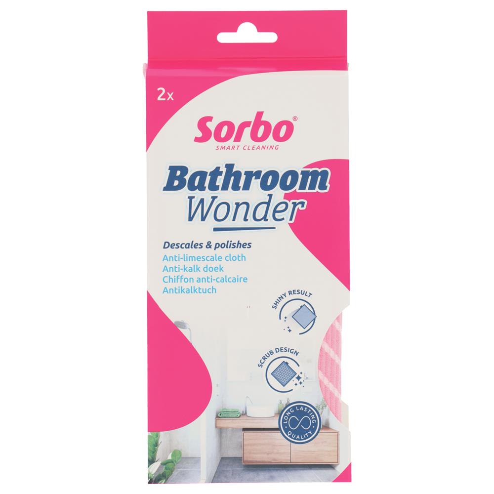 Bathroom Wonder anti-kalkdoek 33x34cm set a 2 stuks