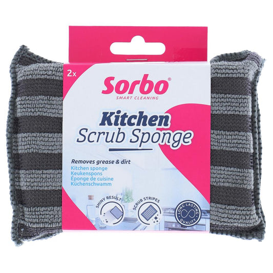 Microvezel scrubspons 2-in-1 set a 2 stuks