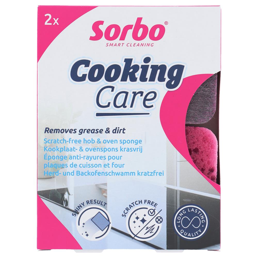 Cooking Care keukenspons krasvrij set a 2 stuks