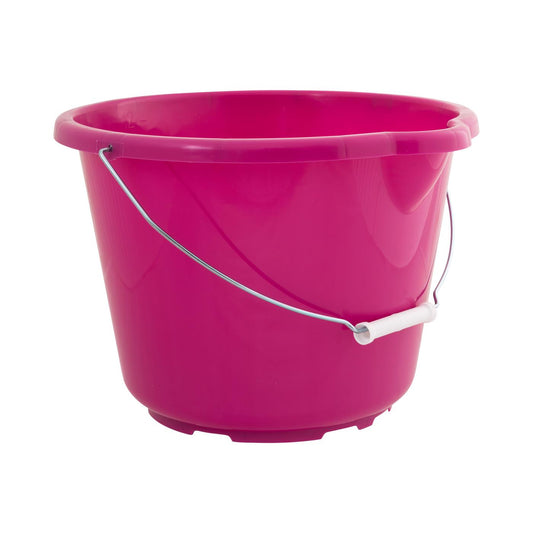 Huishoudemmer 12L met tuit en ergonomisch hengsel, in roze, groen of blauw