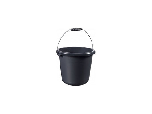 Emmer10 liter stalen hengsel antraciet diameter 29,5x25,5cm