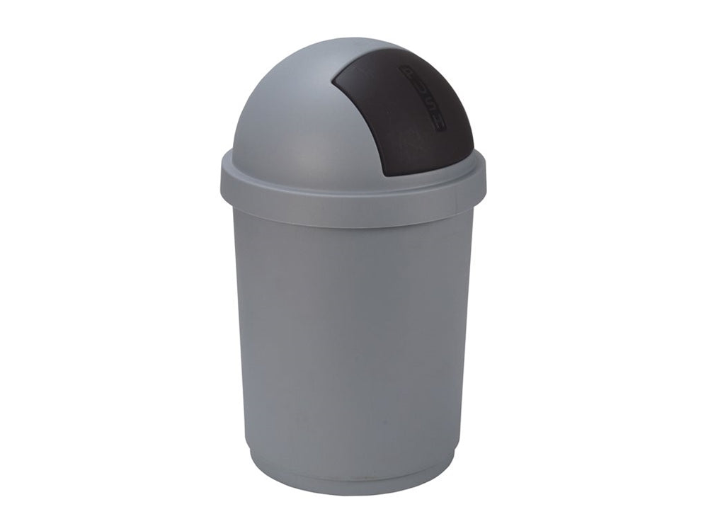 Roll Bullet Bin 50 liter zilver/zwart Ø39x75cm