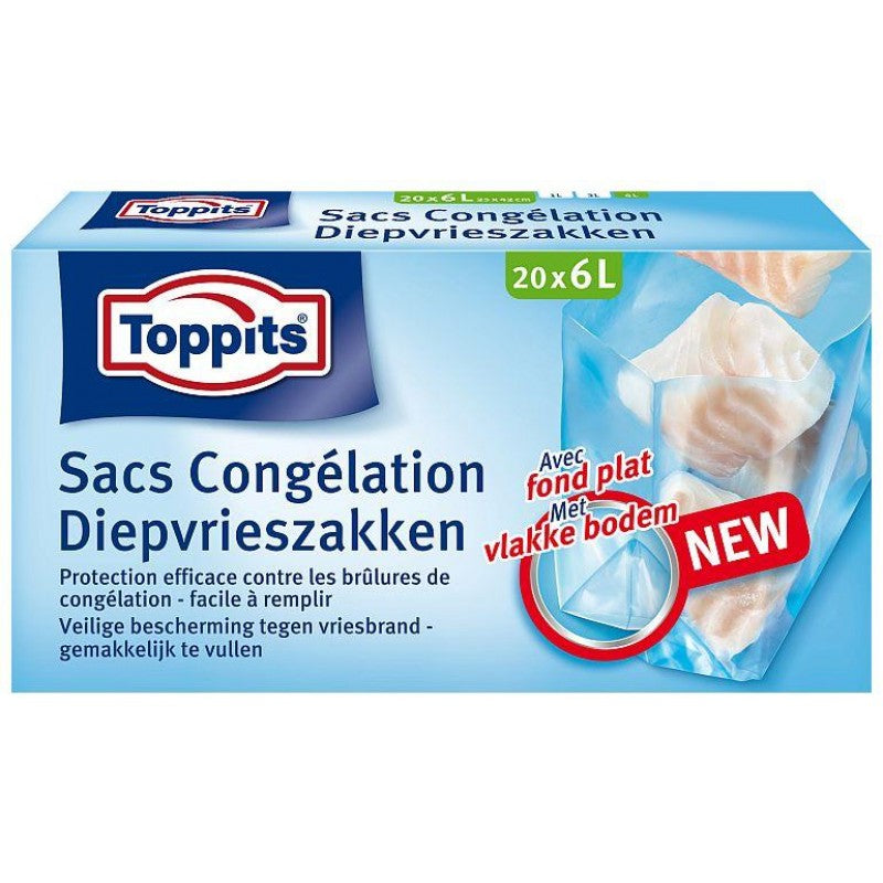 Toppits Diepvrieszakjes 6 liter pak a 20 stuks