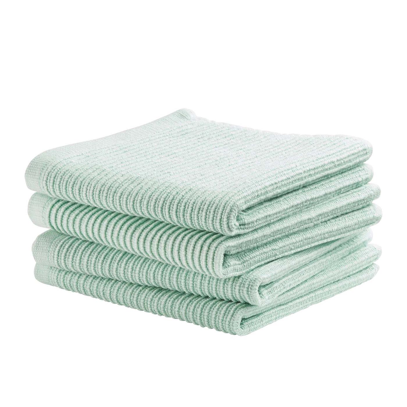 Vaatdoek Stripe pastel groen 30x30cm pak a 4 stuks