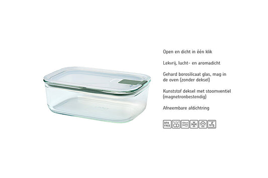 Glas vershouddoos Easyclip 1000ml nordic sage